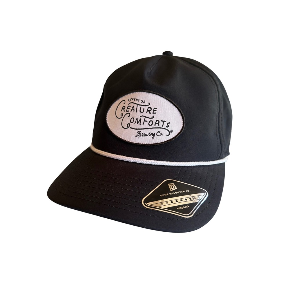 Dome Headwear Hat Black Creature Comforts Brewing Co. Rope Cap Athens GA